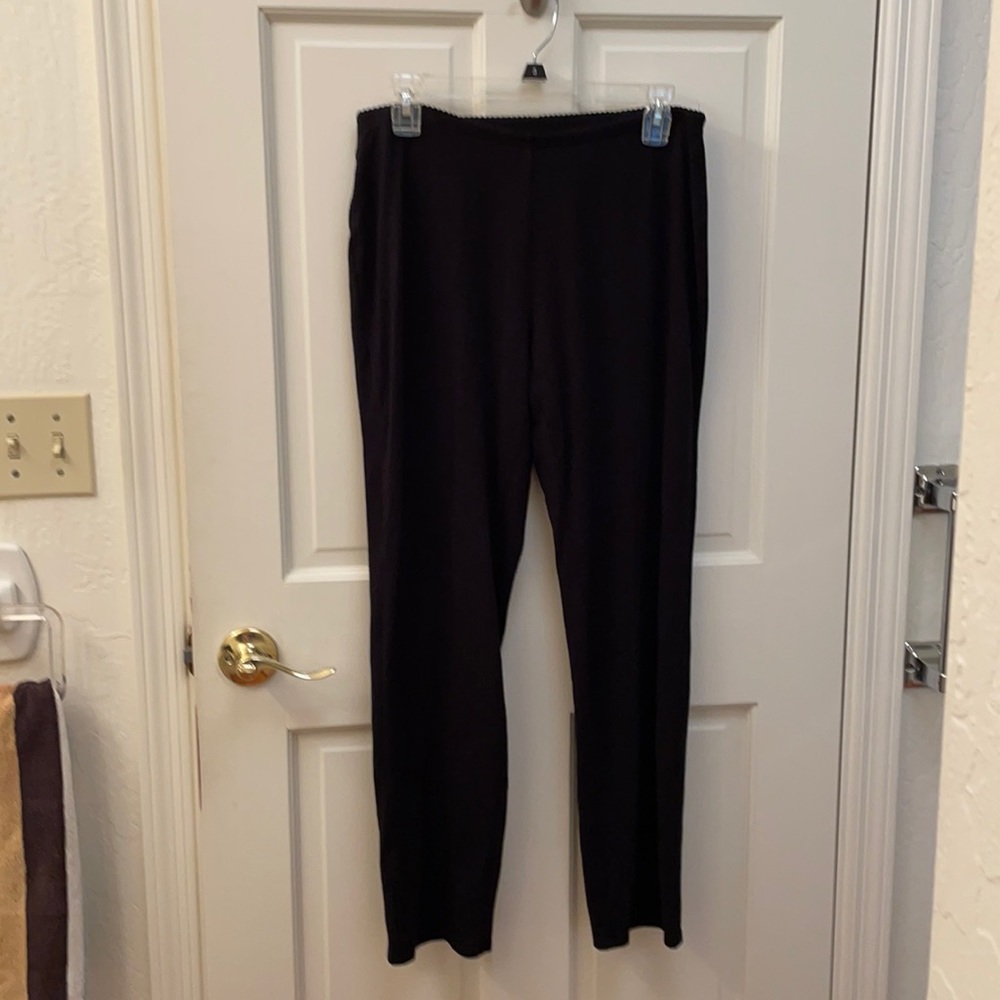 J. Jill slim black knit ankle pants S